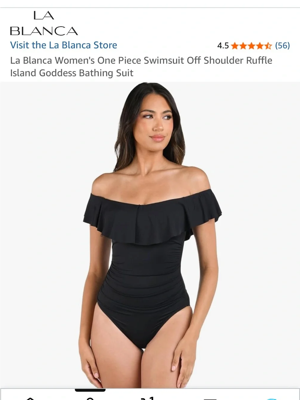 La Blanca one piece island goddess bathing suit size 10